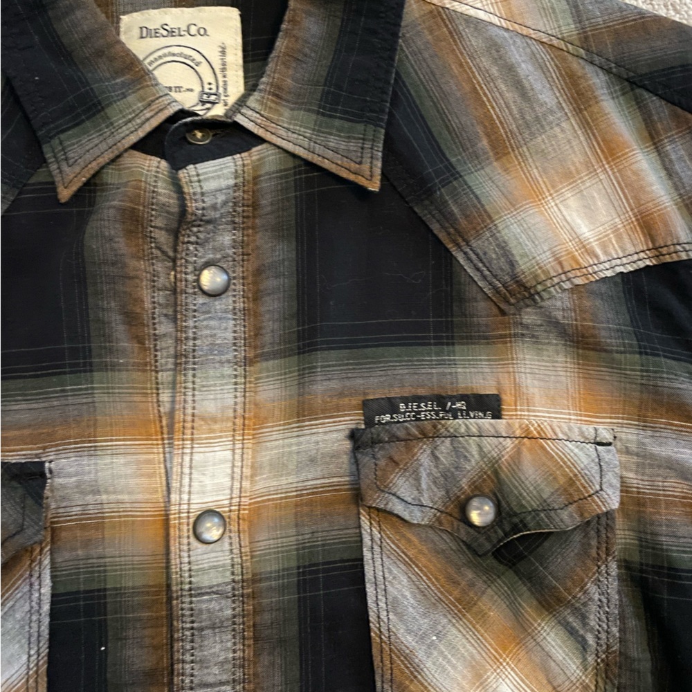 Diesel button down shirt. Pearl buttons.